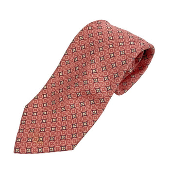 Louis Vuitton Tie Silk Pink Tie Monogram Flower Mens