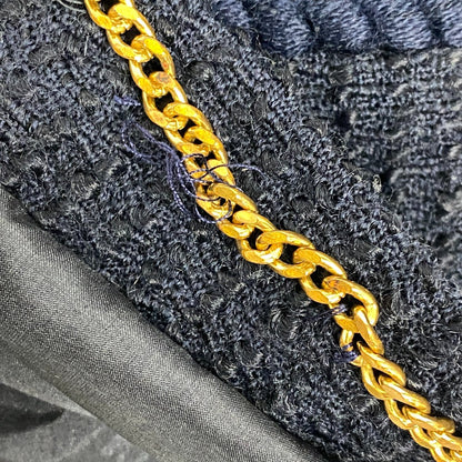 Chanel Setup Bvxcz Wool, Silk Navy Lion Chain Veste Women 38