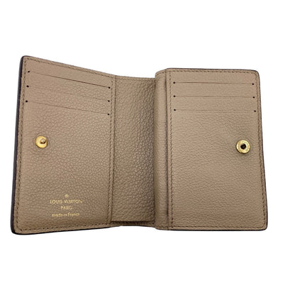 Louis Vuitton Tri-Fold Wallet M80152 Leather Beige Portefeuille Monogram Ann Platt Claire Women