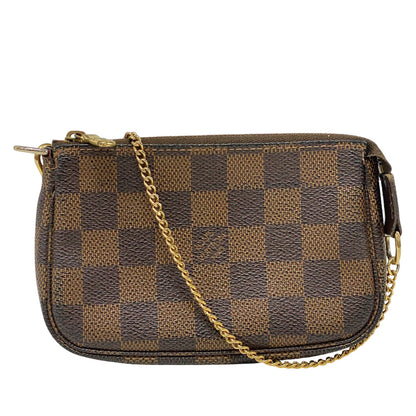 Louis Vuitton Pouch N58009 Damier Brown Accessory Pouch Damier Mini Pochette Accessoar Women