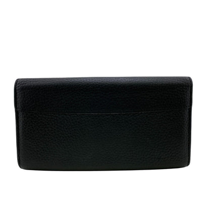 Louis Vuitton Long Wallet Purse M63461 Taurillon Clemence Black Portefeuille Capusine Women
