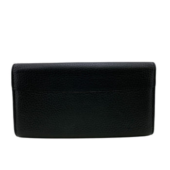 Louis Vuitton Long Wallet Purse M63461 Taurillon Clemence Black Portefeuille Capusine Women