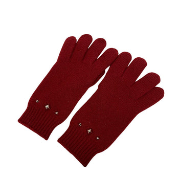 Hermes Gloves Cashmere, Wool Red Studs Darling M
