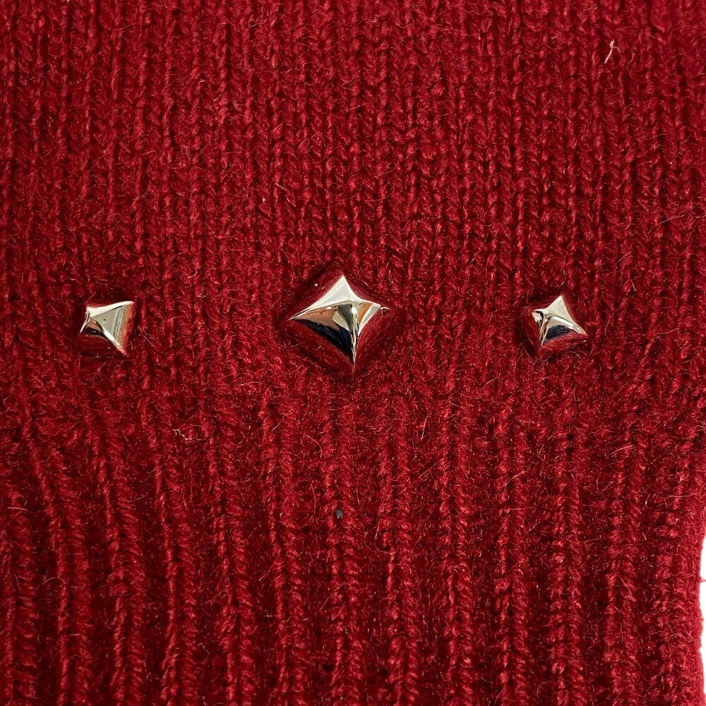 Hermes Gloves Cashmere, Wool Red Studs Darling M
