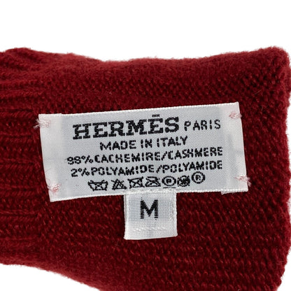 Hermes Gloves Cashmere, Wool Red Studs Darling M