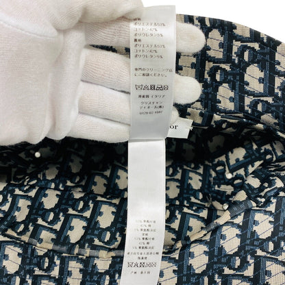 Christian Dior Other Hats 95Tdd923A130 Polyester, Cotton Navy Reversible Bucket Hat Teddy D Oblique