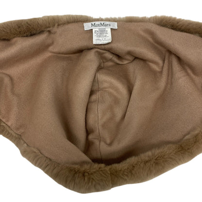 Max Mara Scarf Cashmere, Rabbit Beige Hood Muffler Women