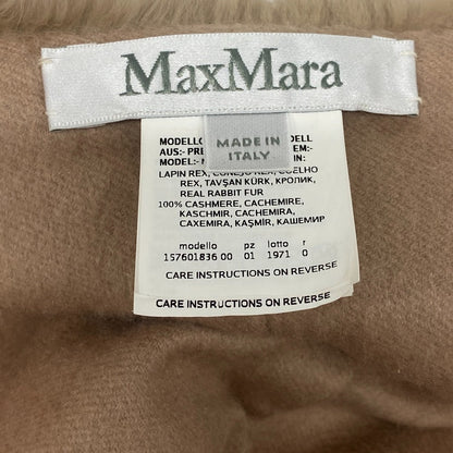 Max Mara Scarf Cashmere, Rabbit Beige Hood Muffler Women
