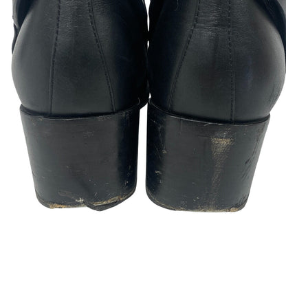 Hermes Boots Leather Black Frenchie Women 35 1/2