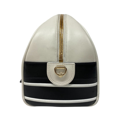 Christian Dior Handbag Leather Black Bowling Bag Canage Vibe Women