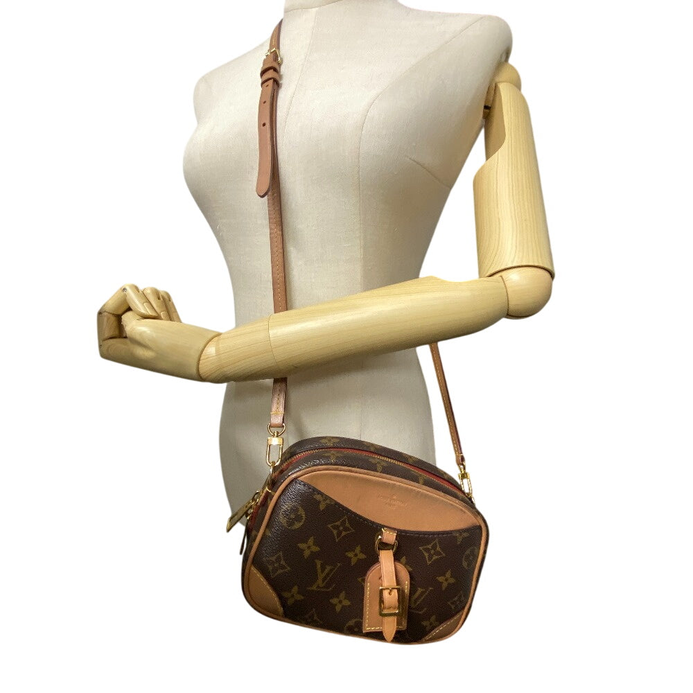 Louis Vuitton Shoulder Bag M45528 Leather Brown Monogram Deauville Mini Women
