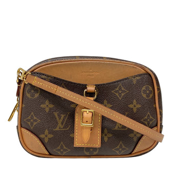 Louis Vuitton Shoulder Bag M45528 Leather Brown Monogram Deauville Mini Women