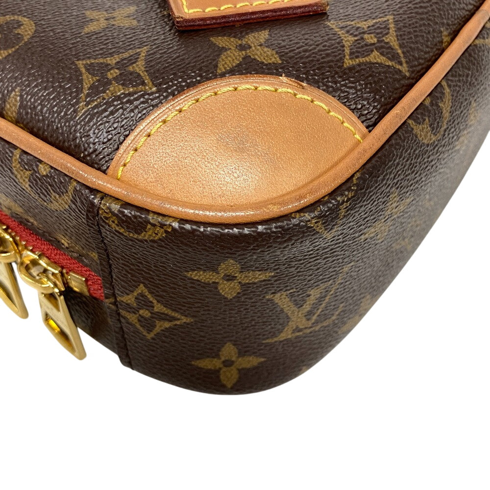 Louis Vuitton Shoulder Bag M45528 Leather Brown Monogram Deauville Mini Women