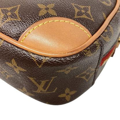 Louis Vuitton Shoulder Bag M45528 Leather Brown Monogram Deauville Mini Women