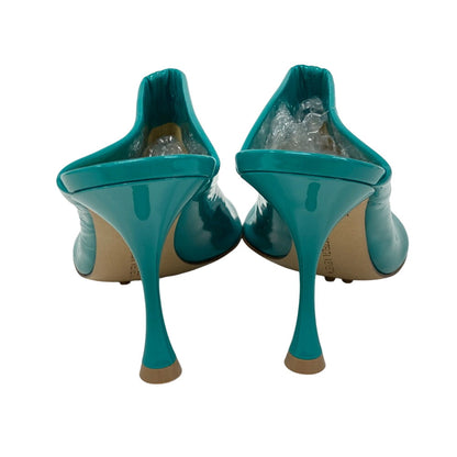Bottegaveneta Pumps Patent Leather Green Mule Women 36