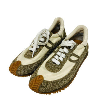 Loewe Sneakers 592310 Suede, Fabric Beige Flow Runner Mens 40