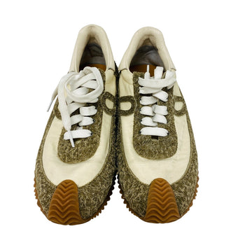 Loewe Sneakers 592310 Suede, Fabric Beige Flow Runner Mens 40