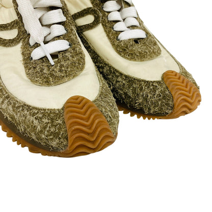 Loewe Sneakers 592310 Suede, Fabric Beige Flow Runner Mens 40