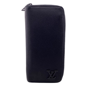 Louis Vuitton Long Wallet Purse M81743 Leather Black Lv Aerogram Zippy Wallet Vertical Women