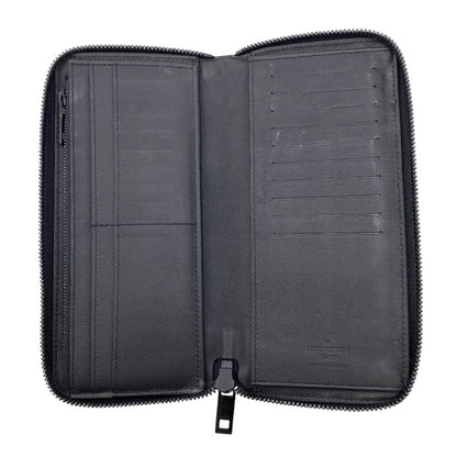 Louis Vuitton Long Wallet Purse M81743 Leather Black Lv Aerogram Zippy Wallet Vertical Women