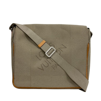 Louis Vuitton Messenger Bag M93030 Nylon Khaki Damier Jean Messier Mens