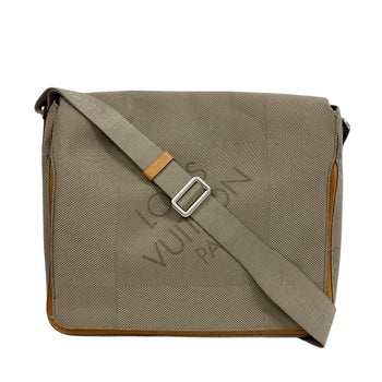 Louis Vuitton Messenger Bag M93030 Nylon Khaki Damier Jean Messier Mens