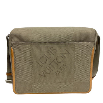 Louis Vuitton Messenger Bag M93030 Nylon Khaki Damier Jean Messier Mens