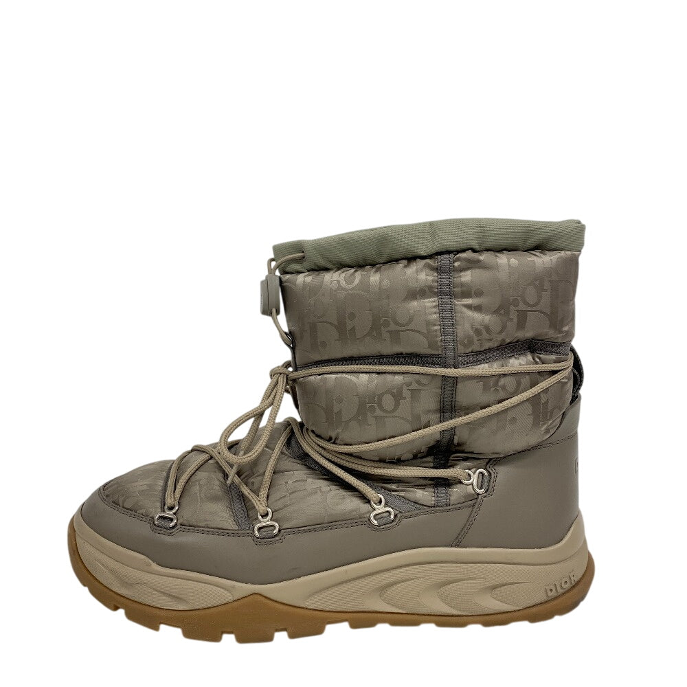 Christian Dior Boots Fabric, Nylon Beige Oblique Dior Snow Mens 44