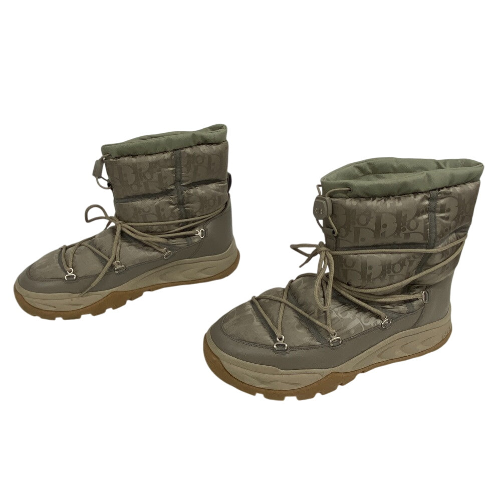 Christian Dior Boots Fabric, Nylon Beige Oblique Dior Snow Mens 44