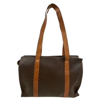 Celine Tote Bag Leather Brown Macadam Women(Unisex)