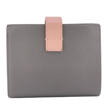 Celine Bifold Wallet Leather Gray Small Strap Wallet Women
