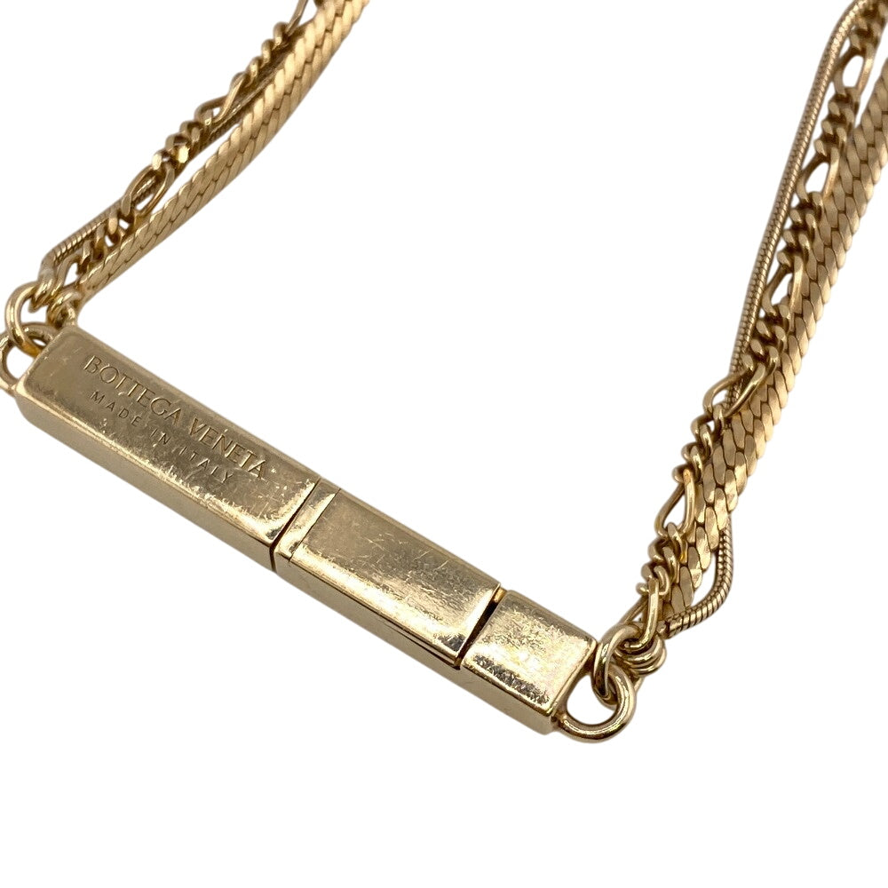 Bottegaveneta Bracelet 703427 Vahu4 7002 Sterling Silver, Enamel Gold Triple Chain Id Women(Unisex)