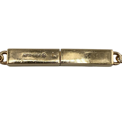 Bottegaveneta Bracelet 703427 Vahu4 7002 Sterling Silver, Enamel Gold Triple Chain Id Women(Unisex)