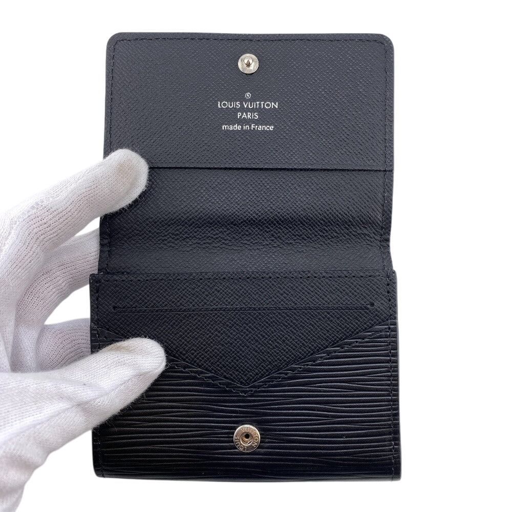 Louis Vuitton Card Case M62292 Leather Brown Name Card Holder Epi Amberop Cult De Visit Women