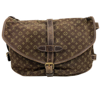 Louis Vuitton Shoulder Bag M95227 Canvas Brown Monogram Mini Lansaumur 30 Women