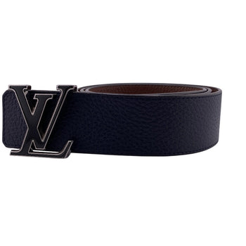 Louis Vuitton Belt M0027 Taurillon Clemence Navy Lv Tilt Reverse