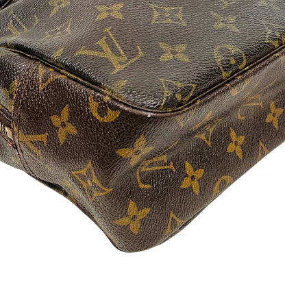 Louis Vuitton Business Bag M47522 Leather Brown Monogram Truth Cracking Ty 28 Unisex(Unisex)