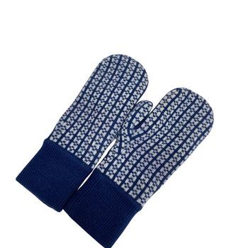 Hermes Gloves Cashmere Navy Glove Jacquard H Women S