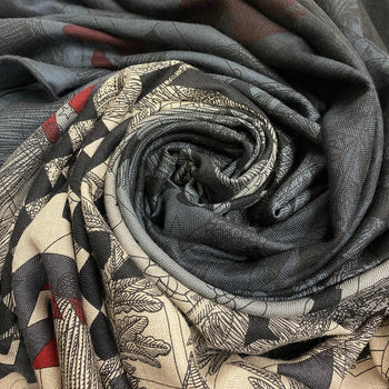 Hermes Scarf Cashmere, Silk Multicolor Caregean Steeple Post
