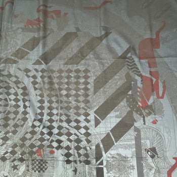 Hermes Scarf Cashmere, Silk Multicolor Caregean Steeple Post