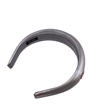 Miumiu Hair Accessory 5Ih025 Leather Silver Logo