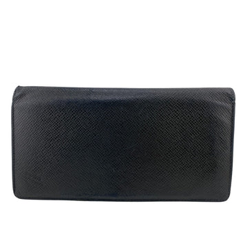 Louis Vuitton Long Wallet Purse Leather Black Taiga Ardwards Portefeuille Braza Mens