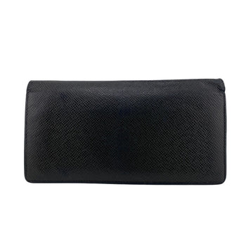 Louis Vuitton Long Wallet Purse Leather Black Taiga Ardwards Portefeuille Braza Mens