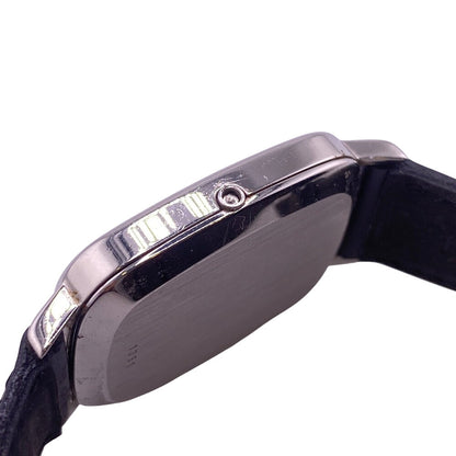 Omega Watches Stainless Steel, Leather Black De Ville Square Black Dial Mens