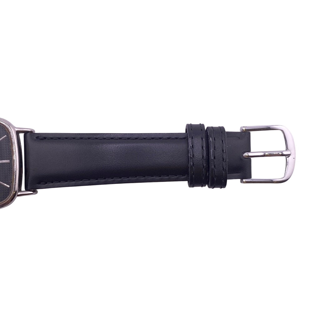 Omega Watches Stainless Steel, Leather Black De Ville Square Black Dial Mens