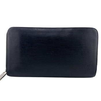 Louis Vuitton Long Wallet Purse M60632 Epi, Leather Black Epi Zippy Organizer Mens