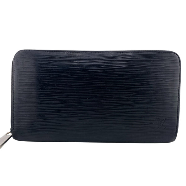 Louis Vuitton Long Wallet Purse M60632 Epi, Leather Black Epi Zippy Organizer Mens