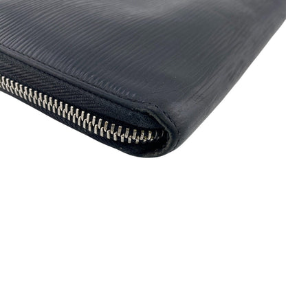 Louis Vuitton Long Wallet Purse M60632 Epi, Leather Black Epi Zippy Organizer Mens