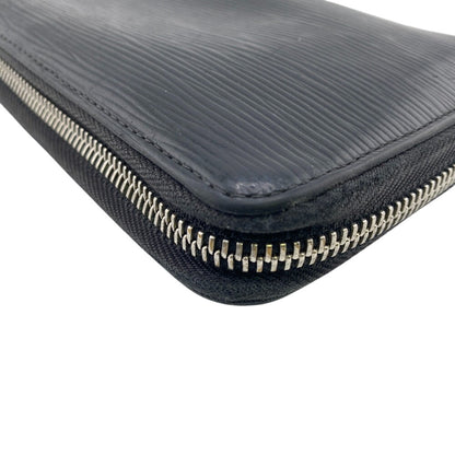 Louis Vuitton Long Wallet Purse M60632 Epi, Leather Black Epi Zippy Organizer Mens