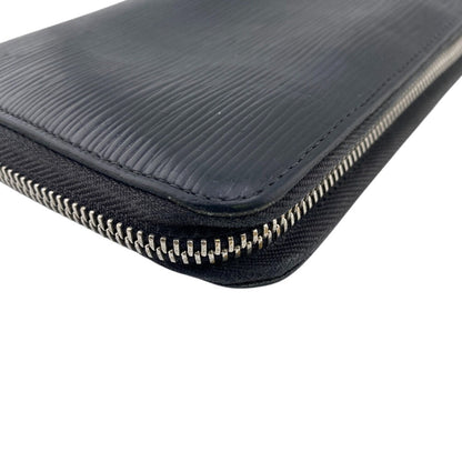 Louis Vuitton Long Wallet Purse M60632 Epi, Leather Black Epi Zippy Organizer Mens